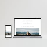 "Mountainview" - Wedding Thank You Postcards in Pewter by Sarah Brown - FREE Wedding Website