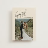 "Signed" - Wedding Thank You Postcards in Champagne by JoAnn Jinks - Front