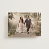 "Corner" - Wedding Thank You Postcards in Linen by Kelly Schmidt - Front
