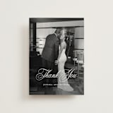 "Empire" - Wedding Thank You Postcards in Dusty Blue by Jennifer Postorino - Front