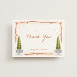 "Giardino" - Wedding Thank You Postcards in Flame by Pati Cascino - Front