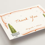 "Giardino" - Wedding Thank You Postcards in Flame by Pati Cascino - Detail