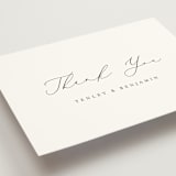"Gentle Whisper" - Wedding Thank You Postcards in Cotton by Jennifer Postorino - Detail