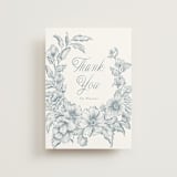 "Wreath In Bloom" - Wedding Thank You Postcards in Lake by Leah Bisch - Front