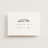 "Mountain Ridge" - Wedding Thank You Postcards in Pine by Amy Kross - Front