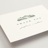 "Mountain Ridge" - Wedding Thank You Postcards in Pine by Amy Kross - Detail