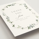 "Wistful" - Wedding Thank You Postcards in Mist by Everett Paper Goods - Detail