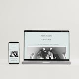 "Merryvale" - Wedding Thank You Postcards in Sky by Kelly Schmidt - FREE Wedding Website