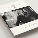 "Grand Scale" - Wedding Thank You Postcards in Caviar by Olivia Raufman - Detail