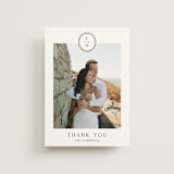 "Circle monogram" - Wedding Thank You Postcards in Cotton by Stacey Meacham - Front