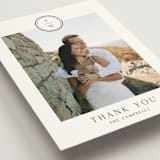 "Circle monogram" - Wedding Thank You Postcards in Cotton by Stacey Meacham - Detail