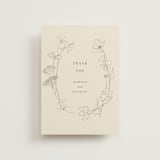 "floral stamp" - Wedding Thank You Postcards in Ivory by Baumbirdy - Front