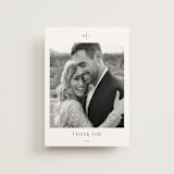 "Classic & Timeless" - Wedding Thank You Postcards in Obsidian by Lucrecia Caporale - Front