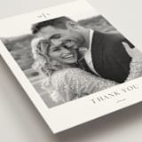 "Classic & Timeless" - Wedding Thank You Postcards in Obsidian by Lucrecia Caporale - Detail