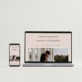 "Arch Monogram" - Wedding Thank You Postcards in Dusty Rose by Kelly Schmidt - FREE Wedding Website