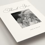 "Limelight" - Wedding Thank You Postcards in Linen by Olivia Kanaley Inman - Detail