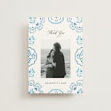 "Almafi" - Wedding Thank You Postcards in Cerulean by Itsy Belle Studio - Front