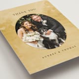 "Silhouette" - Wedding Thank You Postcards in Sunrise by Lindsay Megahed - Detail