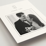 "Stripe Bevel" - Wedding Thank You Postcards in Salt by Amy Kross - Detail