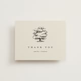 "White Oak" - Wedding Thank You Postcards in Dove by Amy Kross - Front