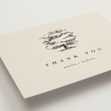 "White Oak" - Wedding Thank You Postcards in Dove by Amy Kross - Detail