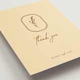 "Classic and Floral" - Wedding Thank You Postcards in Bark by Jen Ramsey - Detail