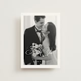 "Side by Side" - Wedding Thank You Postcards in Tuxedo by Orasie - Front