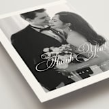 "Side by Side" - Wedding Thank You Postcards in Tuxedo by Orasie - Detail