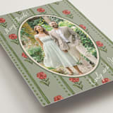 "Wedding Tapestry" - Wedding Thank You Postcards in Coral Fern by Chris Griffith - Detail