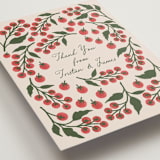 "Cherry Tomatoes" - Wedding Thank You Postcards in Tomato by Katharine Watson - Detail