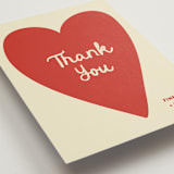 "Big Heart Wedding" - Wedding Thank You Postcards in Cherry by Ani Somi - Detail