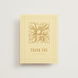 "Vintage Label" - Wedding Thank You Postcards in Butter by Nazia Hyder - Front