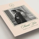 "Scripted" - Wedding Thank You Postcards in Emerald by Creo Study - Detail