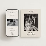 "simple monogram" - Wedding Thank You Postcards in Lace by Cass Loh - FREE Wedding Website