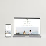 "Alento" - Wedding Thank You Postcards in Celeste by Pati Cascino - FREE Wedding Website