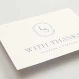 "Leighton" - Wedding Thank You Postcards in Lakeshore Blue by Jennifer Postorino - Detail
