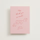 "The Bird Song" - Wedding Thank You Postcards in Peach by Helena Vitto - Front