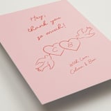 "The Bird Song" - Wedding Thank You Postcards in Peach by Helena Vitto - Detail