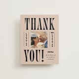 "Bold Stack" - Wedding Thank You Postcards in Noir by Alethea and Ruth - Front