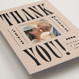 "Bold Stack" - Wedding Thank You Postcards in Noir by Alethea and Ruth - Detail