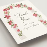 "Villa" - Wedding Thank You Postcards in Azalea by Everett Paper Goods - Detail