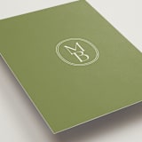 "Perriand" - Wedding Thank You Postcards in Moss by Megan Davis - Detail