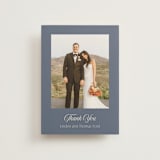 "Ritzy" - Wedding Thank You Postcards in French Blue by Nicoletta Savod - Front