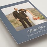 "Ritzy" - Wedding Thank You Postcards in French Blue by Nicoletta Savod - Detail