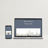 "Ritzy" - Wedding Thank You Postcards in French Blue by Nicoletta Savod - FREE Wedding Website