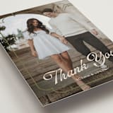 "Victorian Chic" - Wedding Thank You Postcards in Garnet by Morgan Kendall - Detail