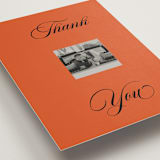 "Bold and Demure" - Wedding Thank You Postcards in Amaro by Claire - Detail