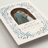 "Porcelain" - Wedding Thank You Postcards in Delft Blue by Ashley DeMeyere - Detail