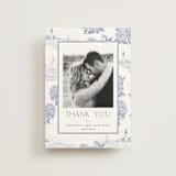 "Coastal Toile" - Wedding Thank You Postcards in Periwinkle by Jenna Holcomb - Front
