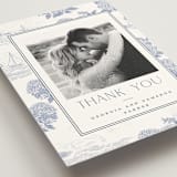 "Coastal Toile" - Wedding Thank You Postcards in Periwinkle by Jenna Holcomb - Detail